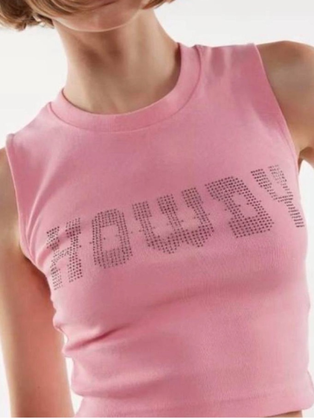 Urban Outfitters Kimchi Blue Pink "Howdy" Muscle Tee